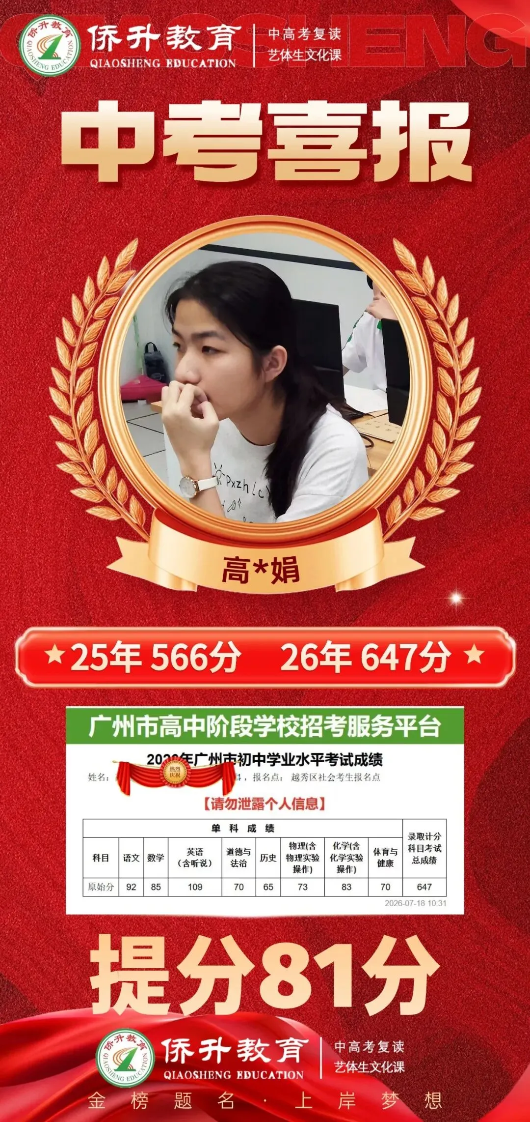 中考复读机构怎么选?广州侨升复读学校中考复读班招生简章-第16张图片-四季读书网