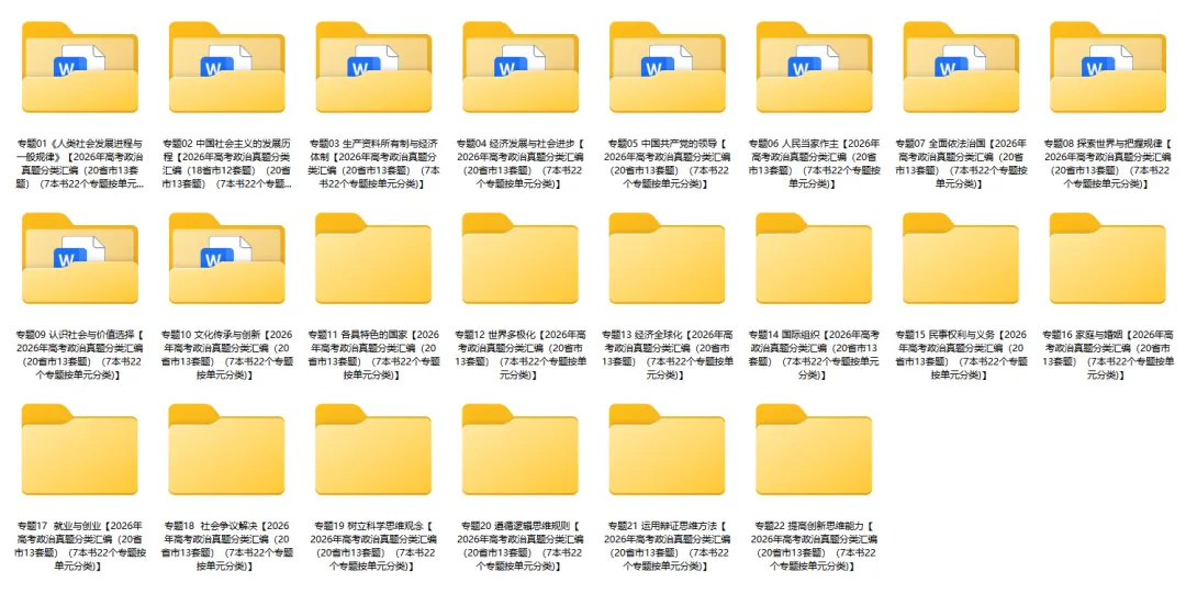 2026年高考政治真题分类汇编(7本书22个专题按单元分类)(节选自20省市13套题)-第6张图片-四季读书网