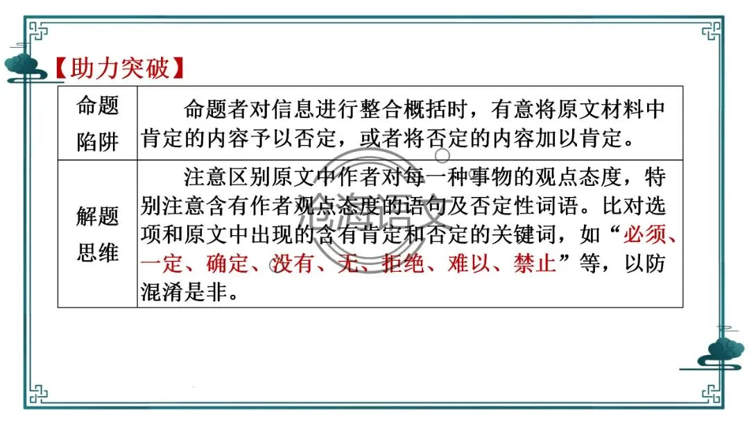 【信息类文本】以高考真题为例:追溯“命题路径”,避开“干扰陷阱”——信息类文本选择题设误-第44张图片-四季读书网 【信息类文本】以高考真题为例:追溯“命题路径”,避开“干扰陷阱”——信息类文本选择题设误-第44张图片-四季读书网