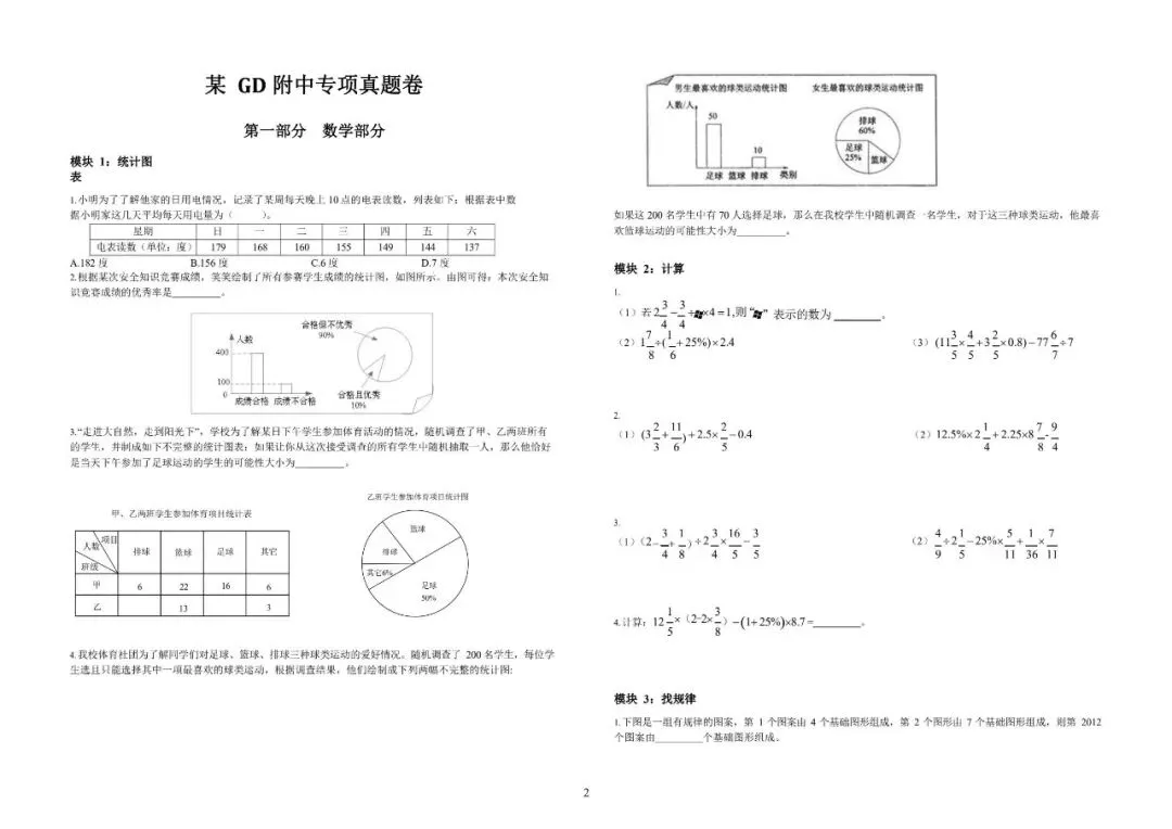 西安新初一入学分班考:历年真题试卷+高频考点答案解析-第4张图片-四季读书网 西安新初一入学分班考:历年真题试卷+高频考点答案解析-第4张图片-四季读书网