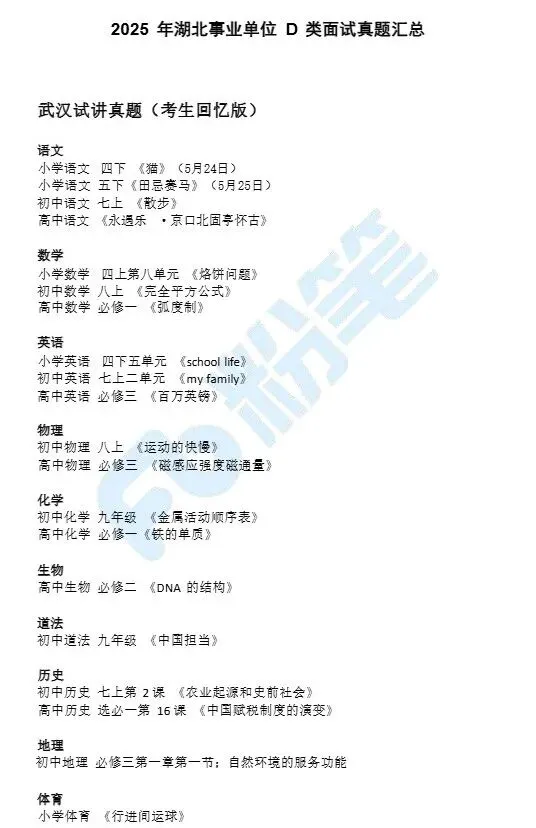 武汉教育系统面试真题,再不看就来不及了……-第6张图片-四季读书网 武汉教育系统面试真题,再不看就来不及了……-第6张图片-四季读书网