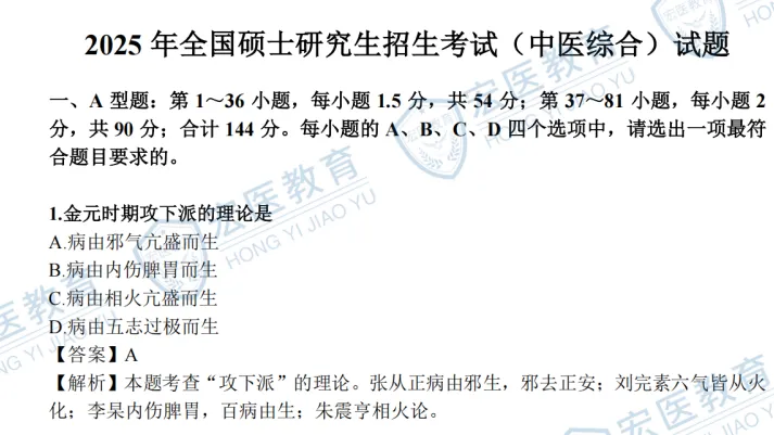 (考研中综)2011-2026考研307中医综合真题试卷答案及解析-第2张图片-四季读书网 (考研中综)2011-2026考研307中医综合真题试卷答案及解析-第2张图片-四季读书网