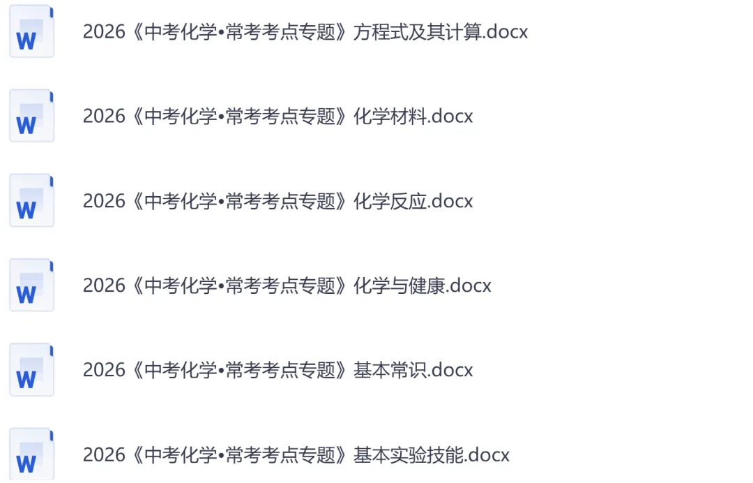 【中考】2026版初中《中考常考考点专题》数学、物理、化学(免费电子版)-第2张图片-四季读书网 【中考】2026版初中《中考常考考点专题》数学、物理、化学(免费电子版)-第2张图片-四季读书网