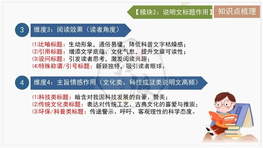 【中考专项-说明文阅读9讲】课件+文本+例文实战-07标题含义与作用分析(5元)-第11张图片-四季读书网