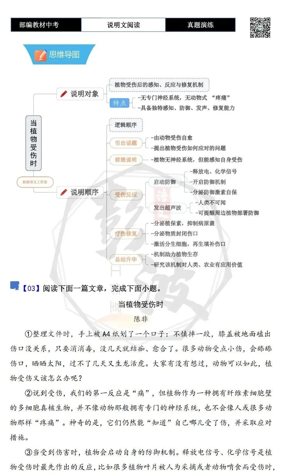 【中考专项-说明文阅读9讲】课件+文本+例文实战-07标题含义与作用分析(5元)-第40张图片-四季读书网