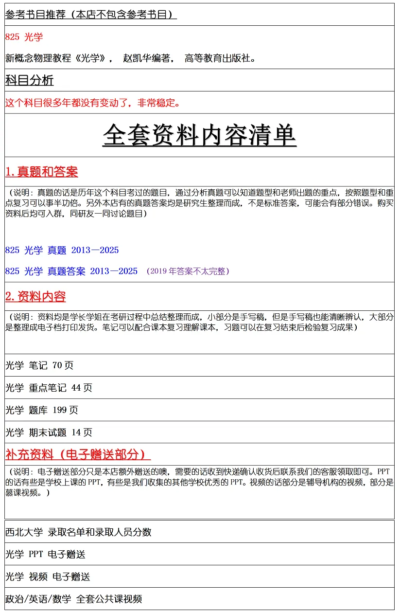 西北大学2027考研真题和资料 | 西北大学光学工程考研825光学真题答案笔记习题!持续更新中…-第12张图片-四季读书网 西北大学2027考研真题和资料 | 西北大学光学工程考研825光学真题答案笔记习题!持续更新中…-第12张图片-四季读书网