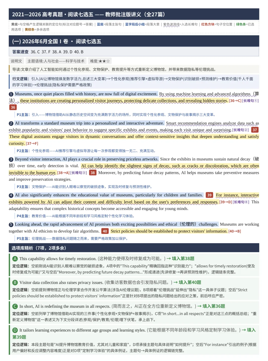 2021-2026年高考真题七选五合集(27篇)-第1张图片-四季读书网 2021-2026年高考真题七选五合集(27篇)-第1张图片-四季读书网