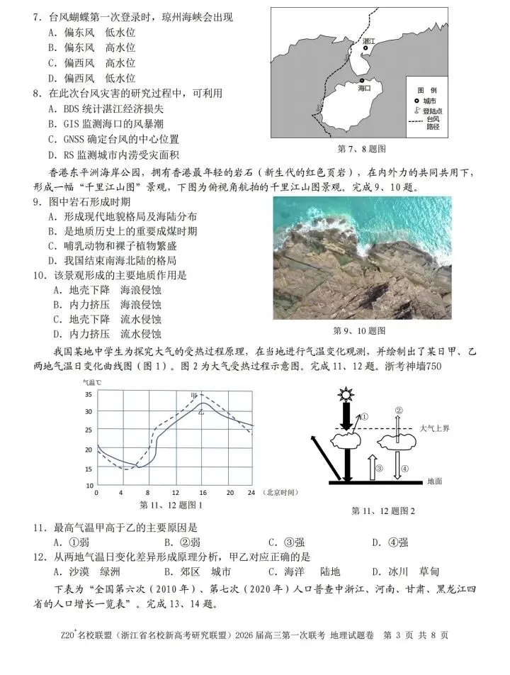 【试卷领取】浙江高三Z20联盟真题试卷分享-第15张图片-四季读书网