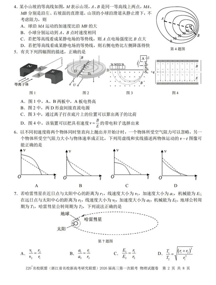 【试卷领取】浙江高三Z20联盟真题试卷分享-第23张图片-四季读书网