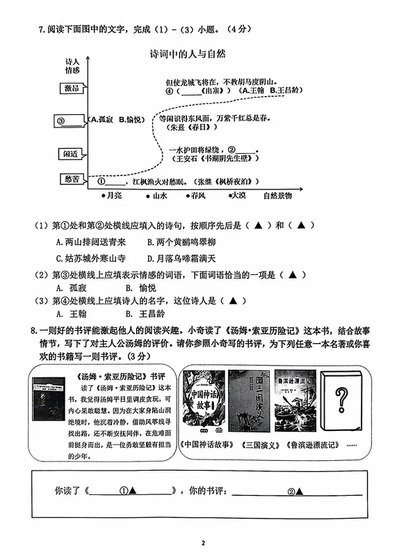 建邺、栖霞已考完!各区分班考考了啥?真题抢先看!-第16张图片-四季读书网 建邺、栖霞已考完!各区分班考考了啥?真题抢先看!-第16张图片-四季读书网