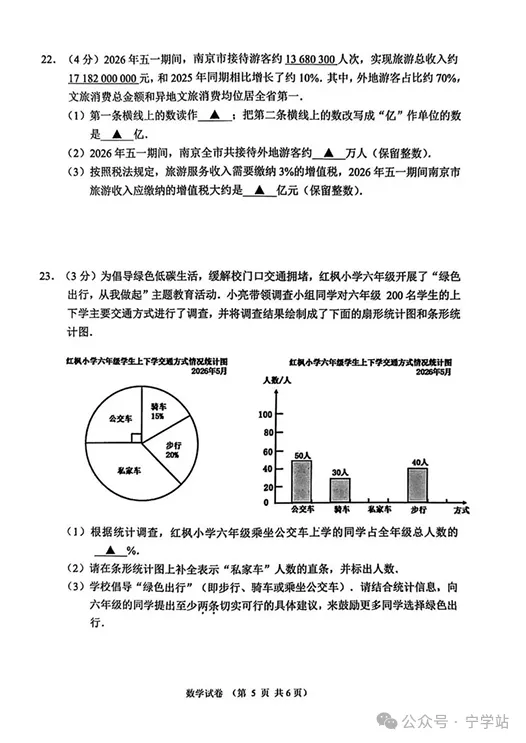 建邺、栖霞分班考真题流出!哪个区更难?-第7张图片-四季读书网 建邺、栖霞分班考真题流出!哪个区更难?-第7张图片-四季读书网