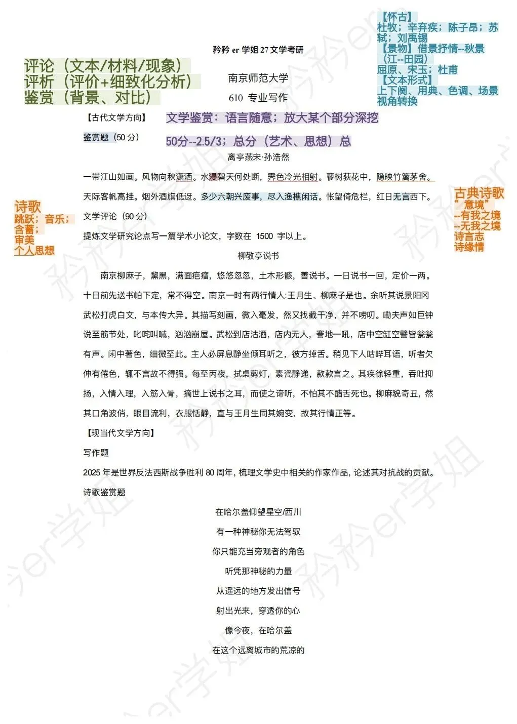 南京师范大学26文学考研:文学评论写作真题-第14张图片-四季读书网 南京师范大学26文学考研:文学评论写作真题-第14张图片-四季读书网