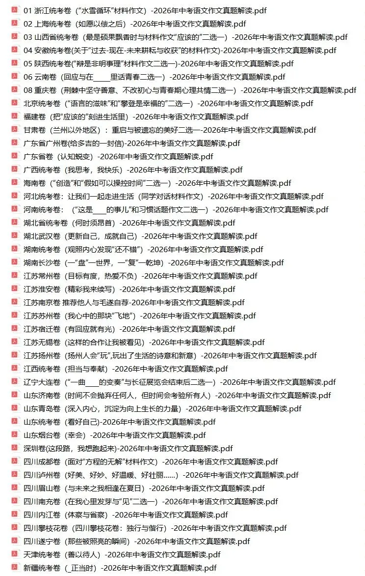 2026年全国各省市中考语文作文真题解读-第1张图片-四季读书网 2026年全国各省市中考语文作文真题解读-第1张图片-四季读书网