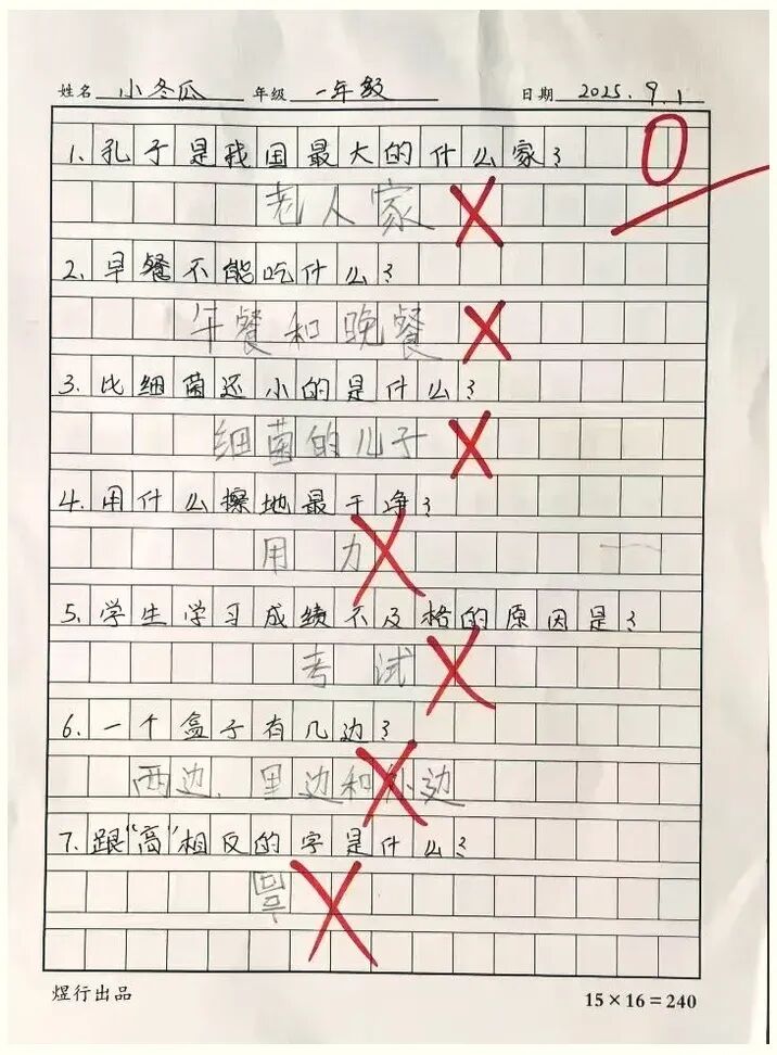 孔子是“老人家”?这份试卷里的大实话,后面更绝-第1张图片-四季读书网 孔子是“老人家”?这份试卷里的大实话,后面更绝-第1张图片-四季读书网