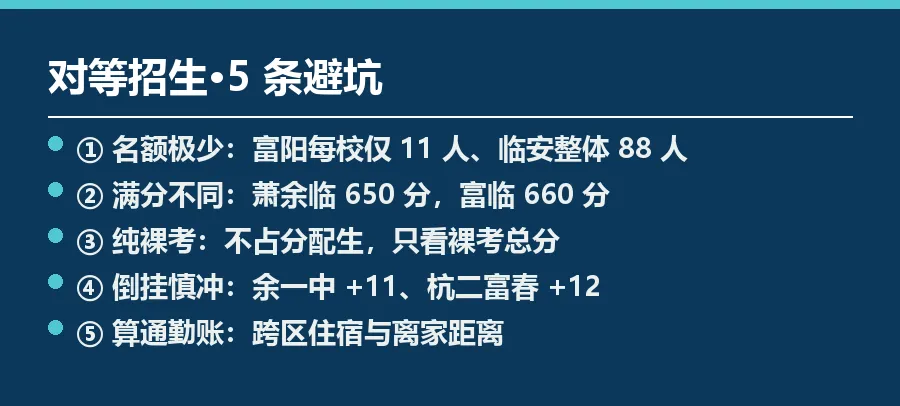 杭州中考＂对等招生＂捡漏:一份避坑清单(含2026分差对照表)-第3张图片-四季读书网