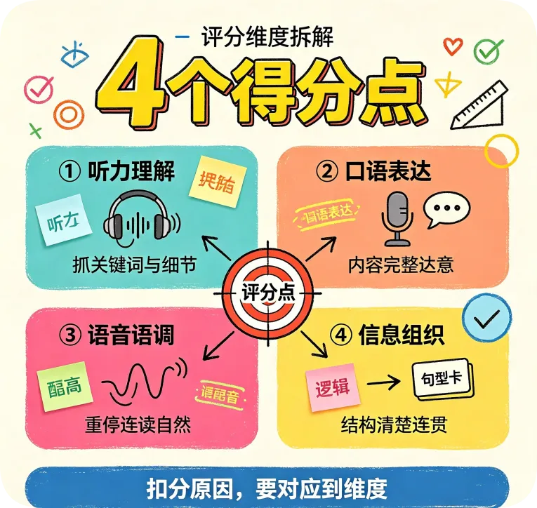 中考英语听说成绩出来后,为什么机器评分总比老师估分低?拆解评分维度-第6张图片-四季读书网 中考英语听说成绩出来后,为什么机器评分总比老师估分低?拆解评分维度-第6张图片-四季读书网