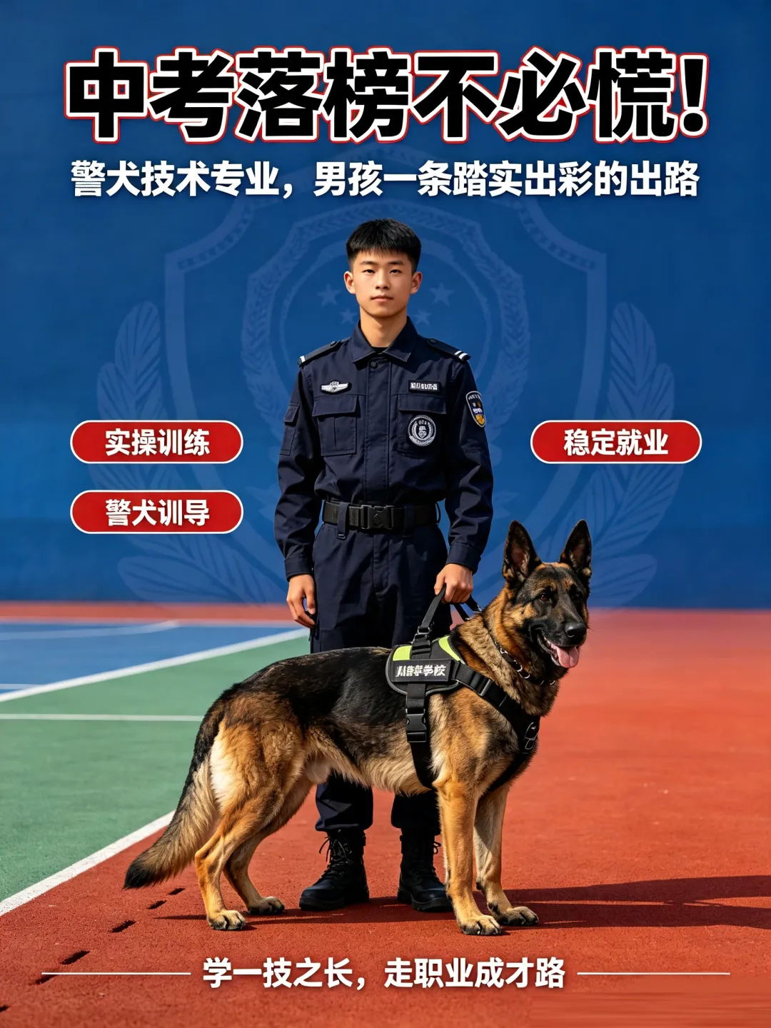 中考落榜不必慌!警犬技术专业,男孩一条踏实出彩的出路-第1张图片-四季读书网