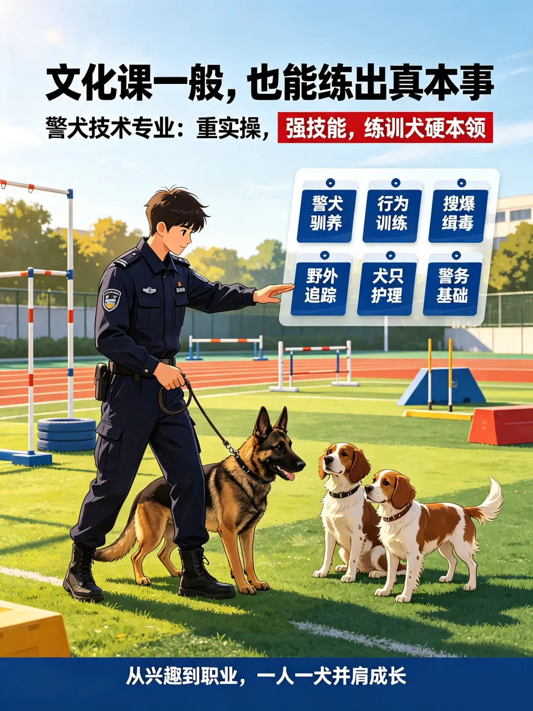 中考落榜不必慌!警犬技术专业,男孩一条踏实出彩的出路-第2张图片-四季读书网