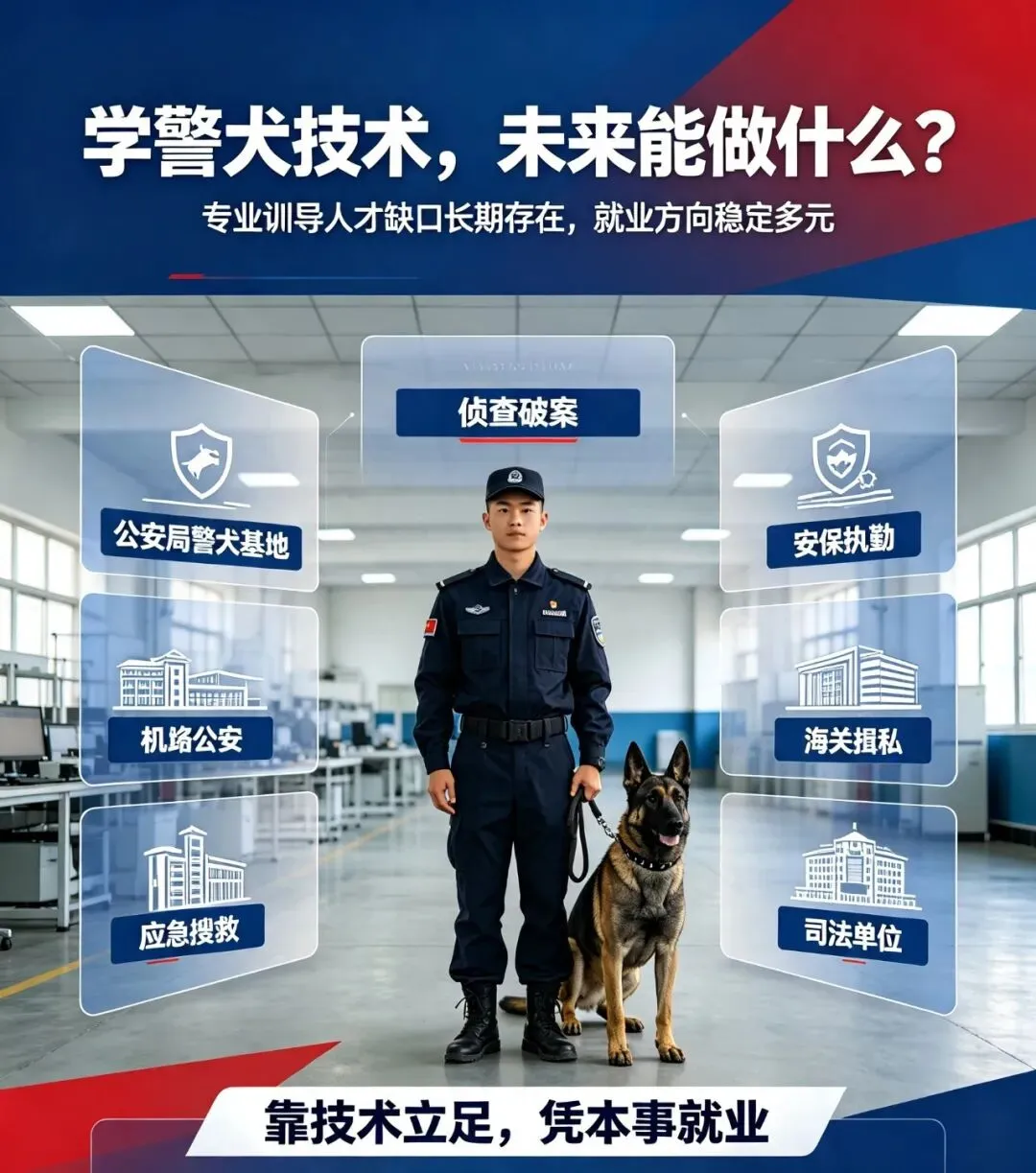 中考落榜不必慌!警犬技术专业,男孩一条踏实出彩的出路-第3张图片-四季读书网
