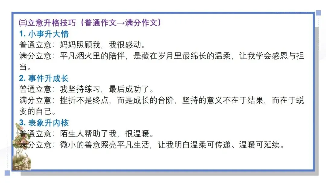 2027年中考语文写作专题:记叙文满分写作成品讲义㈠-第8张图片-四季读书网 2027年中考语文写作专题:记叙文满分写作成品讲义㈠-第8张图片-四季读书网