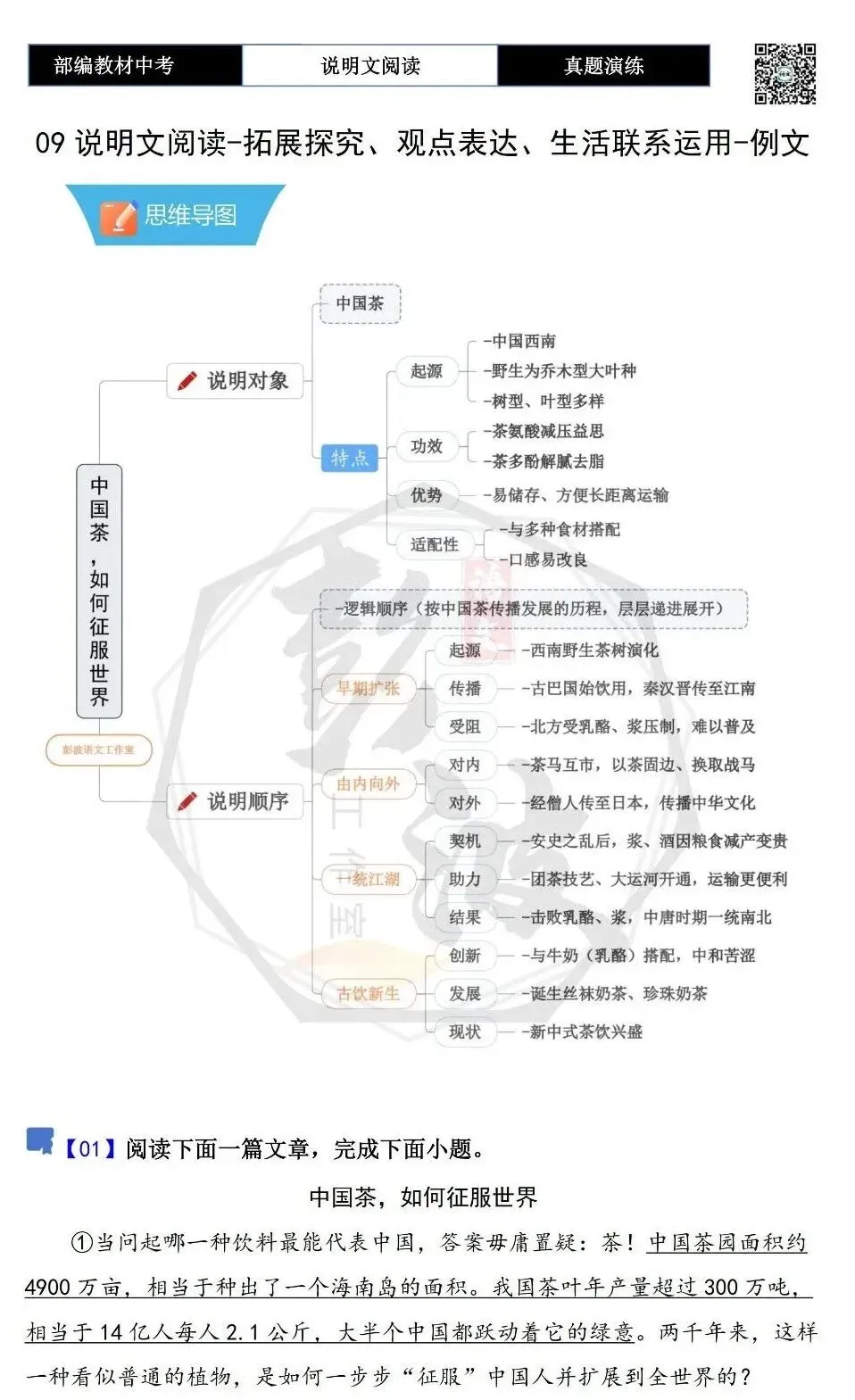 【中考专项-说明文阅读9讲】课件+文本+例文实战-09拓展探究、观点表达、生活联系运用(5元)-第43张图片-四季读书网