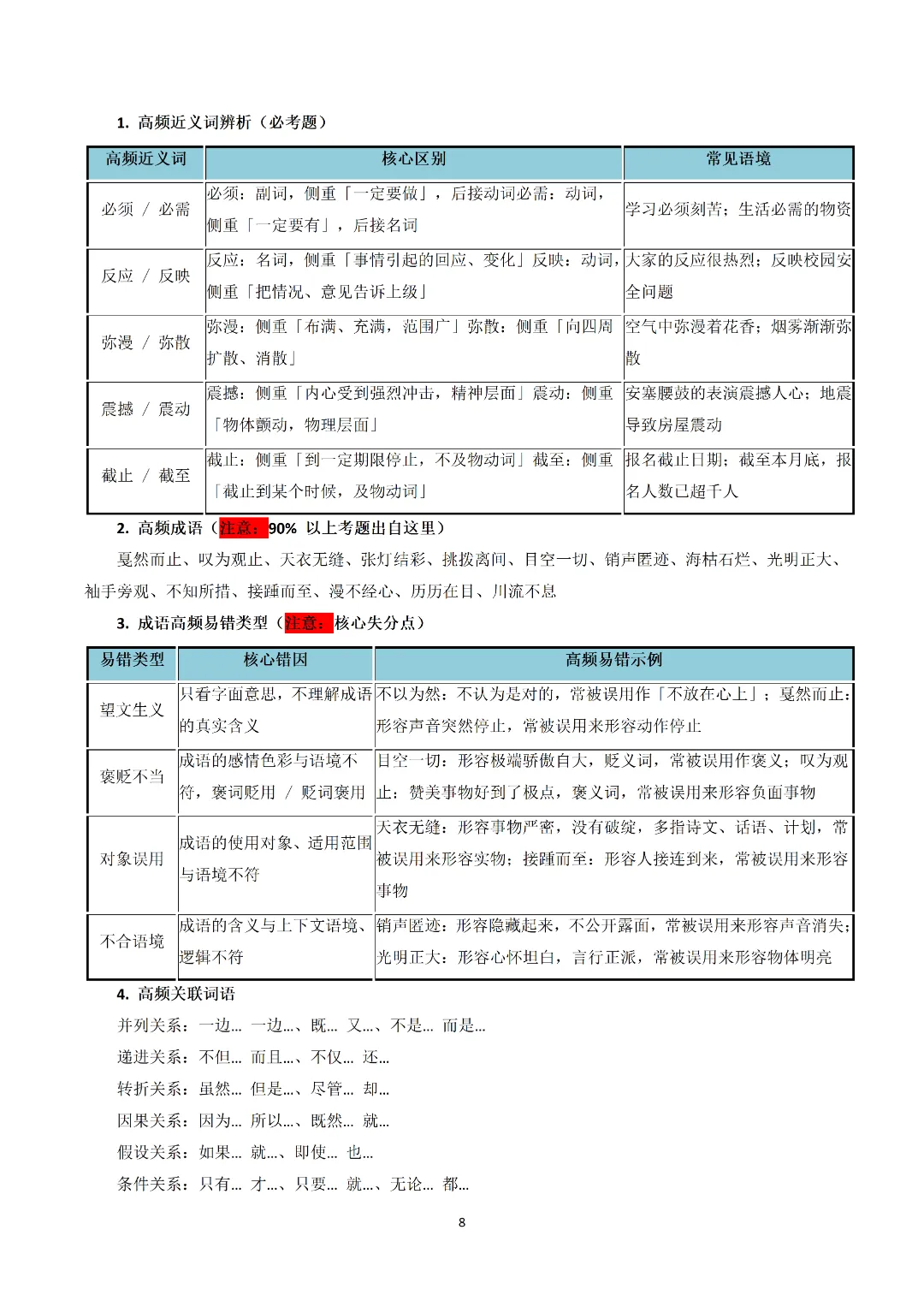 2026九上语文(八升九)暑假预习+中考四大基础专题完整讲义!可打印-第11张图片-四季读书网 2026九上语文(八升九)暑假预习+中考四大基础专题完整讲义!可打印-第11张图片-四季读书网