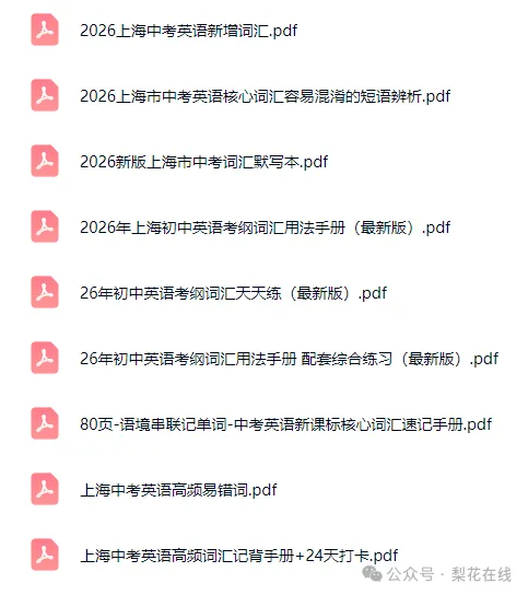 词汇暴涨!上海中考英语新增词+词汇考纲来了-第6张图片-四季读书网 词汇暴涨!上海中考英语新增词+词汇考纲来了-第6张图片-四季读书网