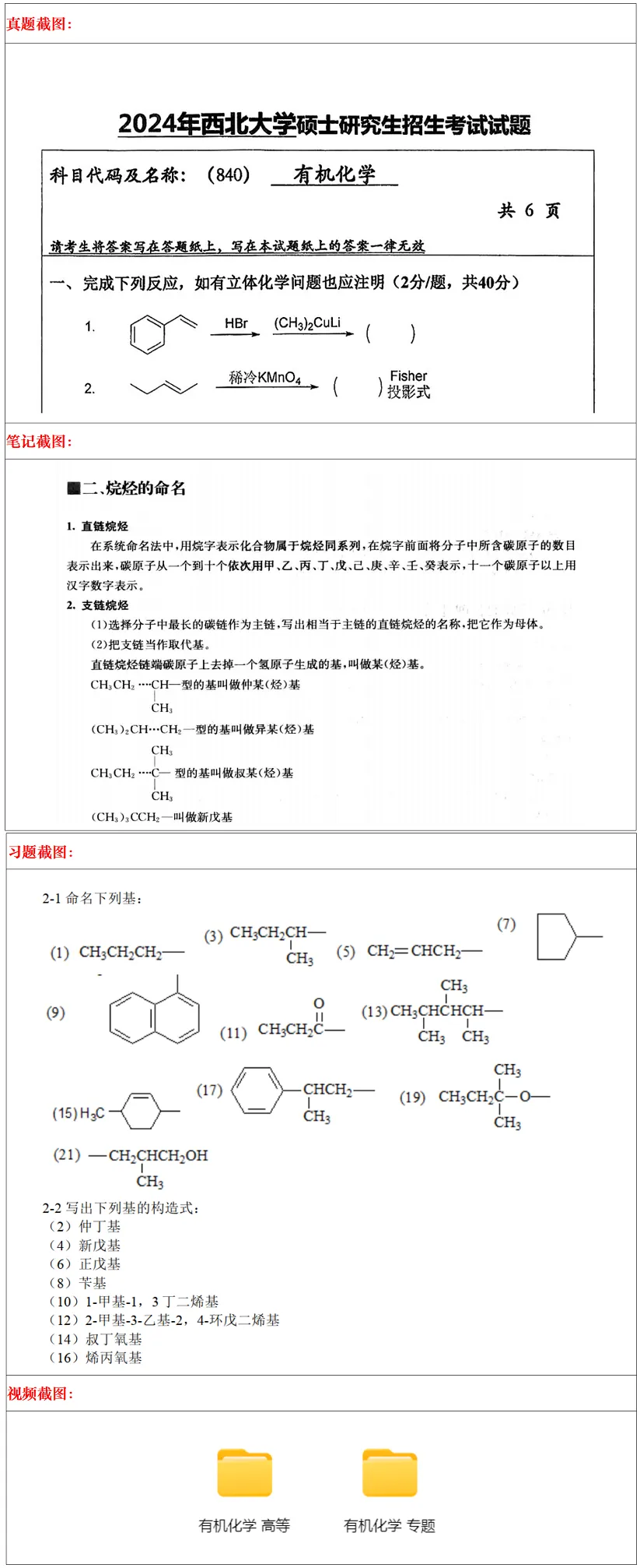 西北大学2027考研真题和资料 | 西北大学化学考研840有机化学真题答案笔记习题!持续更新中…-第18张图片-四季读书网