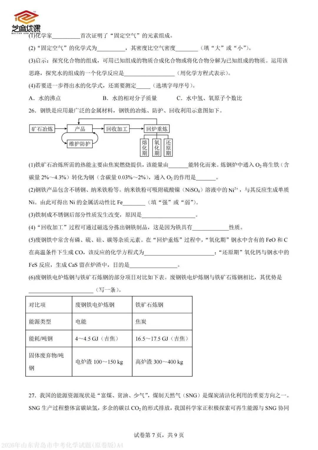 2026年青岛中考化学真题VS省统考化学真题-第16张图片-四季读书网
