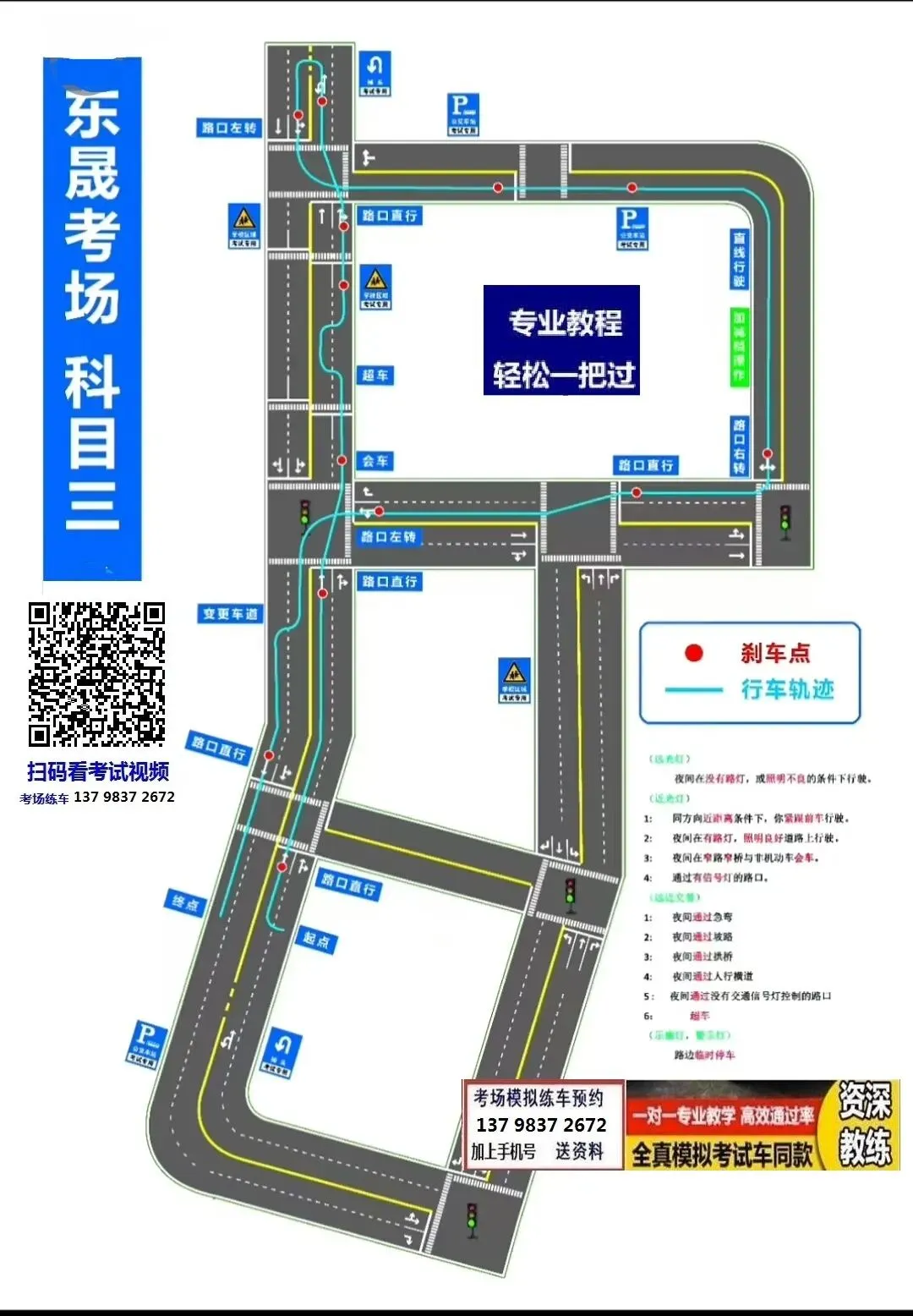 三门峡东晟科目三考场考试视频专业讲解模拟练车教程路线图教程-第2张图片-四季读书网