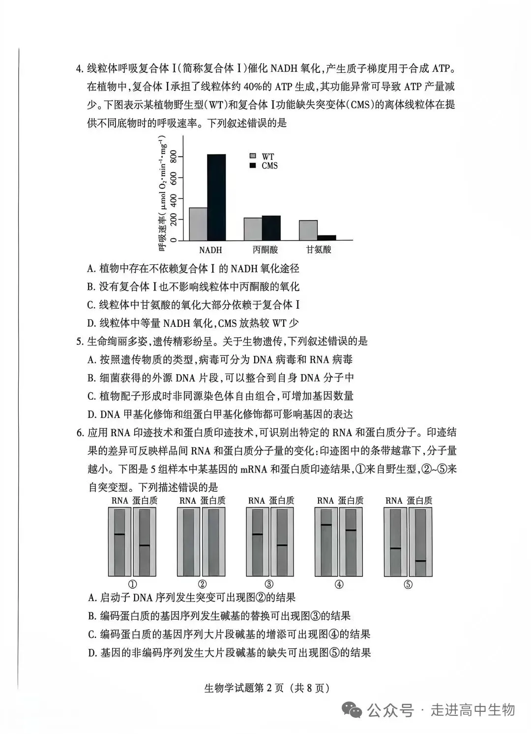 2026甘肃高考生物学试卷解析-第2张图片-四季读书网 2026甘肃高考生物学试卷解析-第2张图片-四季读书网