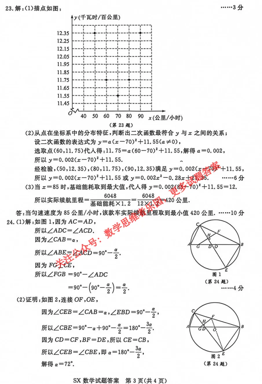 【中考速览】26.6月浙江中考数学真题答案(全)!-第21张图片-四季读书网