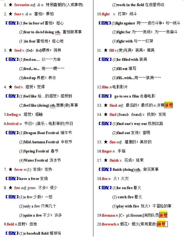 搞定中考必备1600词----Day7-第6张图片-四季读书网 搞定中考必备1600词----Day7-第6张图片-四季读书网