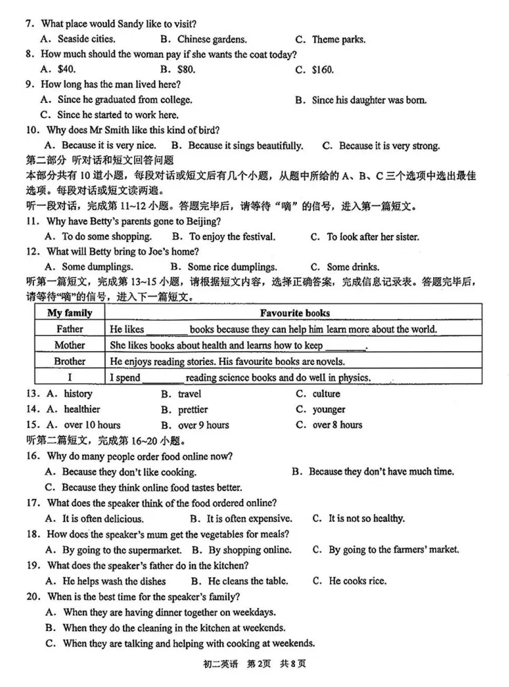 对答案!相城初二期中(英语)真题+答案出炉-第6张图片-四季读书网 对答案!相城初二期中(英语)真题+答案出炉-第6张图片-四季读书网