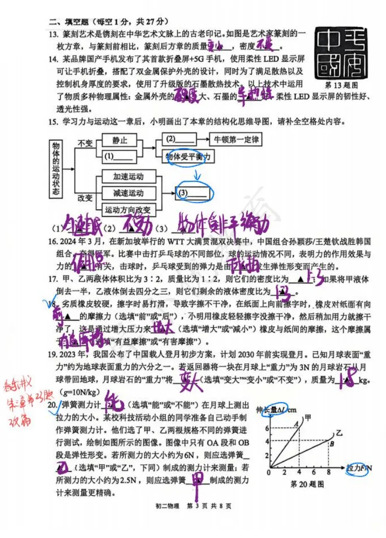 90以上较容易!新实初二期中(物理)真题+答案出炉!快来对答案~-第5张图片-四季读书网 90以上较容易!新实初二期中(物理)真题+答案出炉!快来对答案~-第5张图片-四季读书网