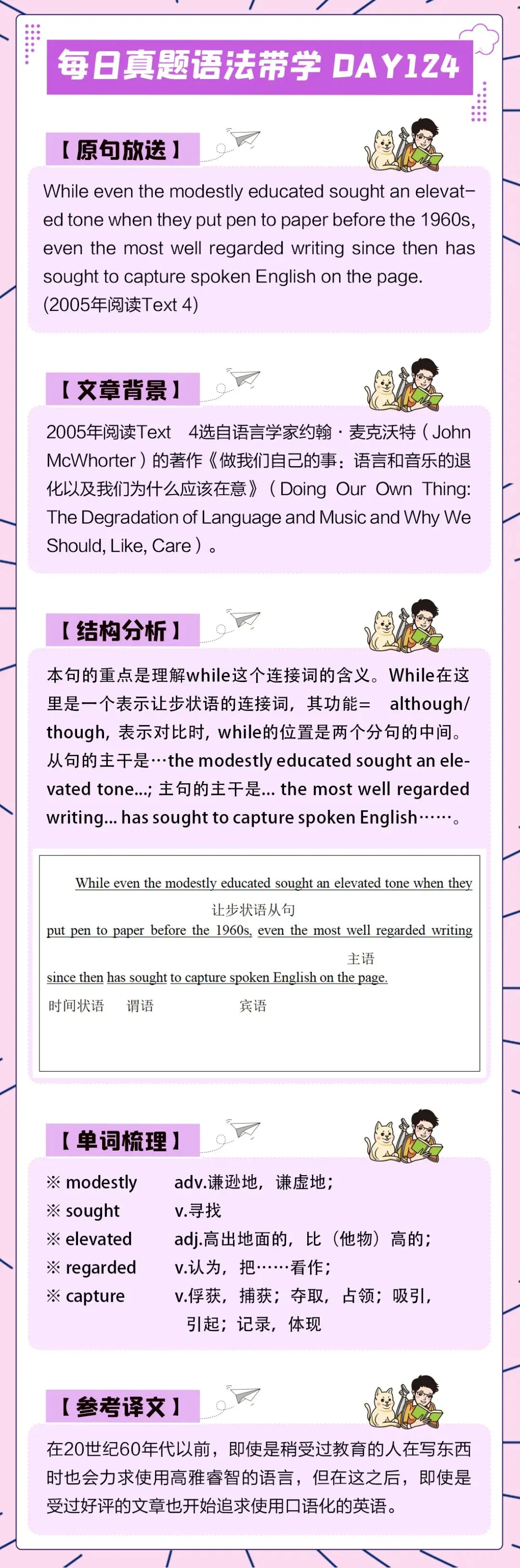 晓艳考研真题语法带学DAY124!身在井隅,心向璀璨.-第4张图片-四季读书网