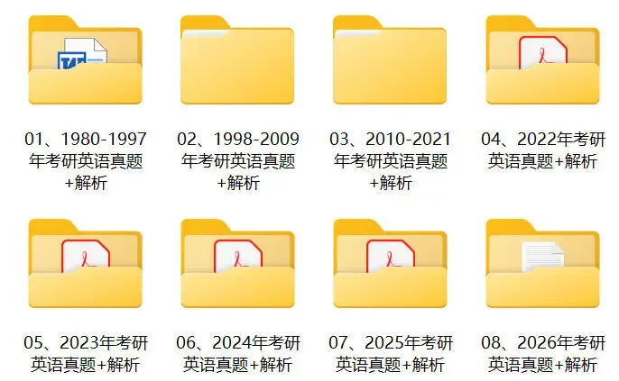 1986-2026历年考研英语真题及答案PDF-第1张图片-四季读书网