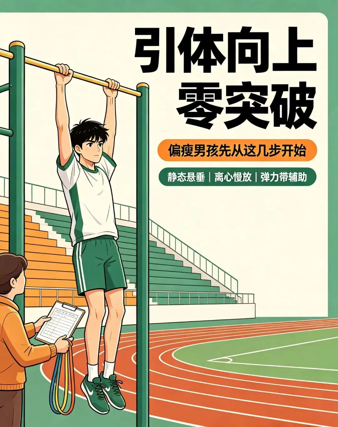 中考体育求助|男生引体向上一个都拉不起来!零基础训练方案求大家支招-第1张图片-四季读书网