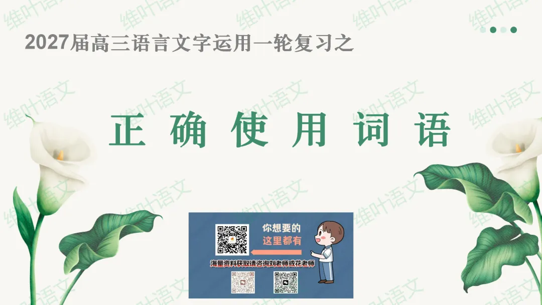 (以2021—2026高考真题为例)2027届高三语言文字运用一轮复习之正确使用词语-第18张图片-四季读书网