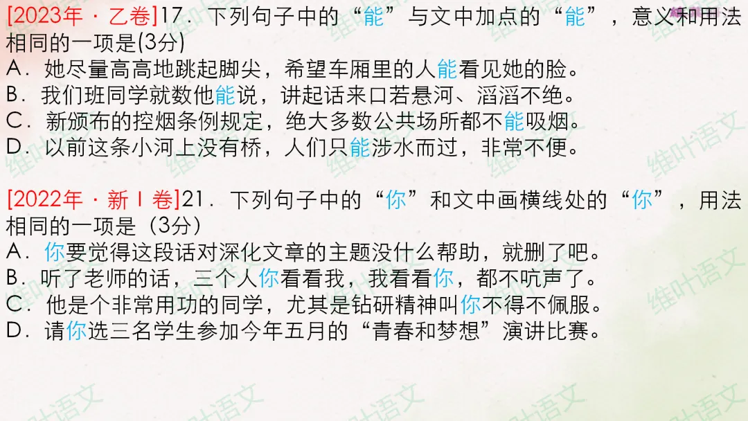 (以2021—2026高考真题为例)2027届高三语言文字运用一轮复习之正确使用词语-第29张图片-四季读书网