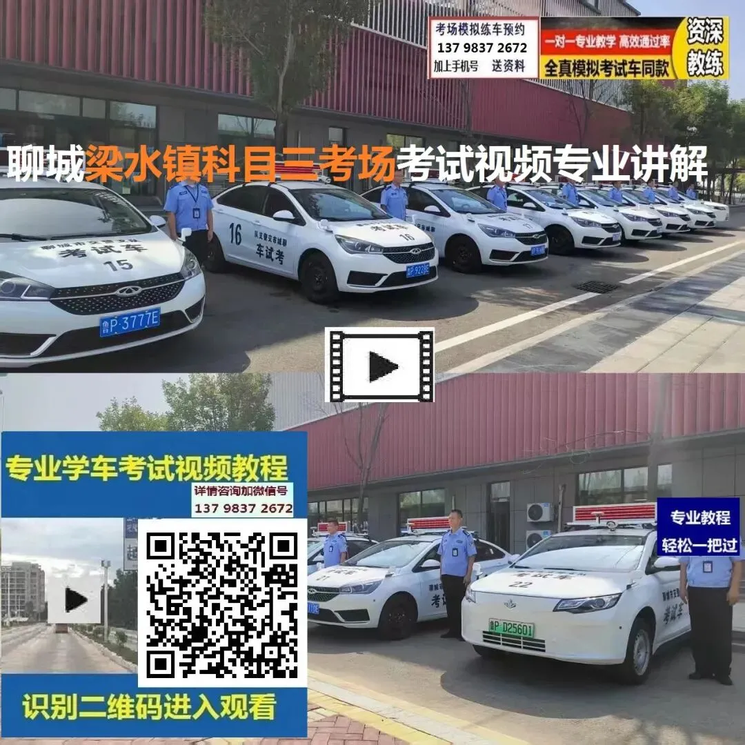 聊城梁水镇第一科目三考场考试视频专业讲解模拟练车教程路线图教学-第3张图片-四季读书网