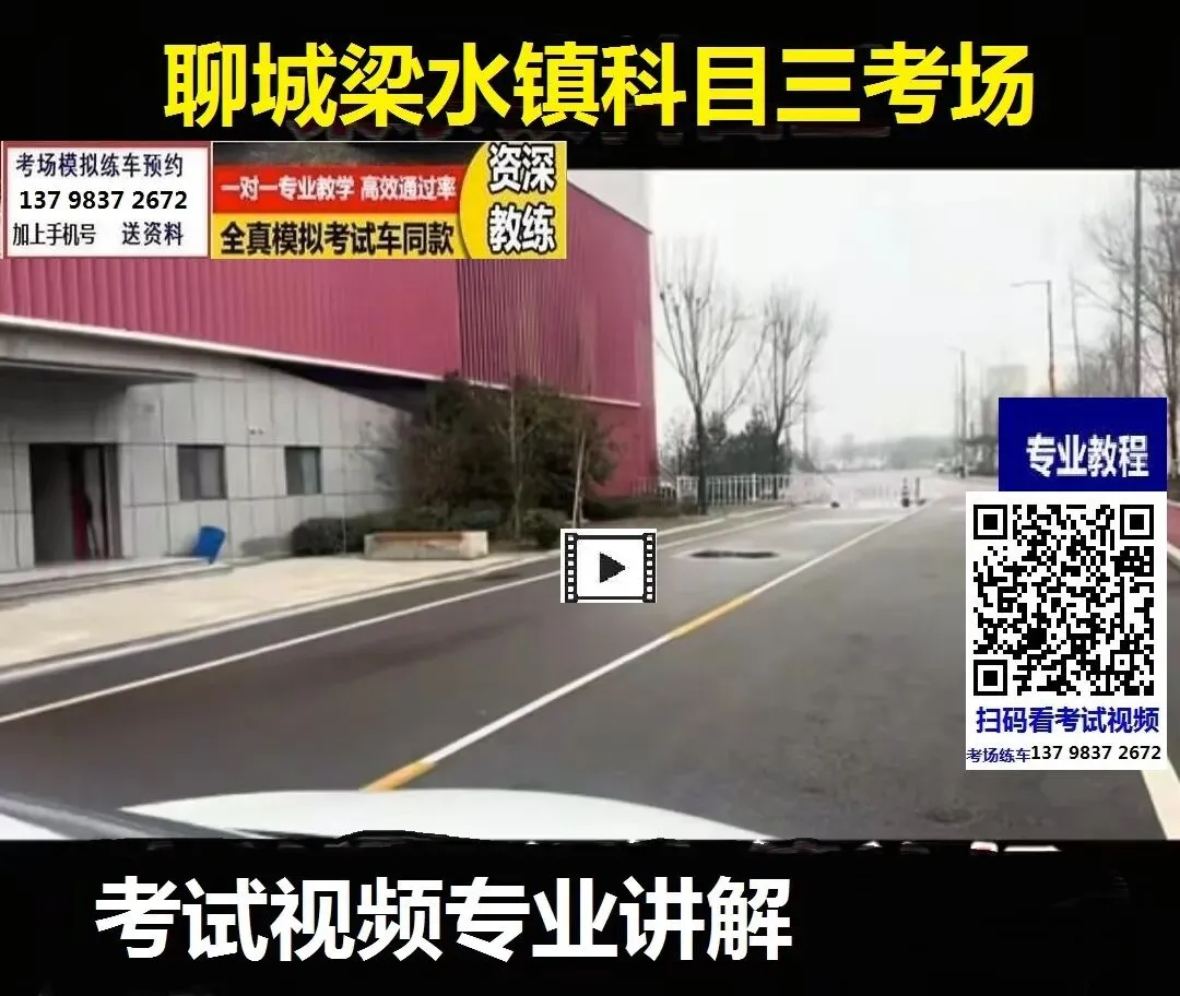 聊城梁水镇第一科目三考场考试视频专业讲解模拟练车教程路线图教学-第6张图片-四季读书网