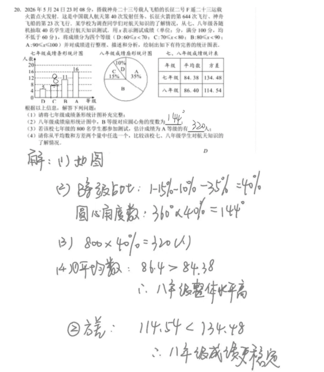 【藏数数学】26长沙市中考数学试卷+视频解析-第11张图片-四季读书网
