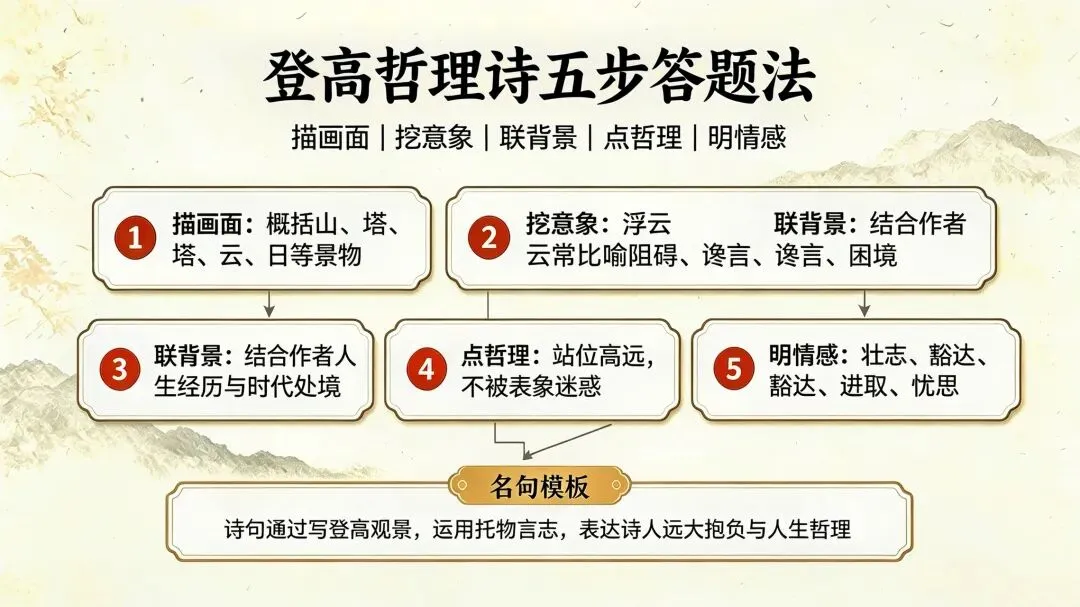 三百一十六日·语文伴中考|Day7(2026.08.19)登高悟理:品读《登飞来峰》,吃透咏史抒怀哲理诗答题逻辑-第3张图片-四季读书网