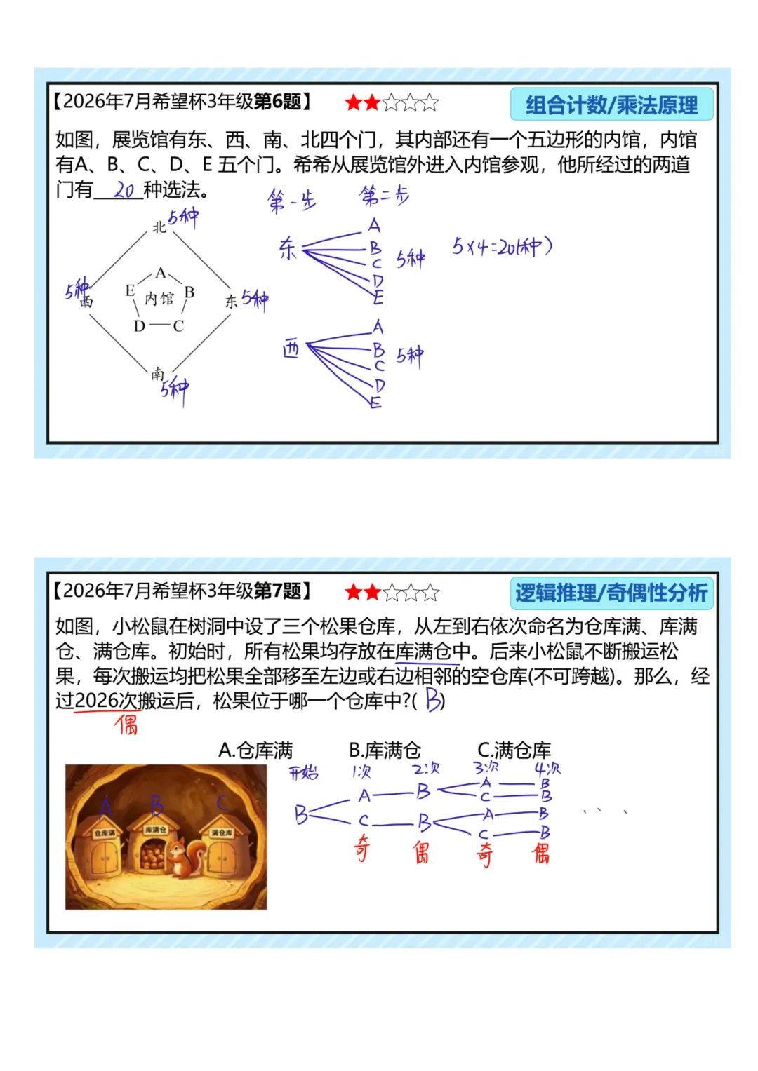 26.7三年级希望杯真题手写版解析来啦!成绩查询通道开放!-第3张图片-四季读书网 26.7三年级希望杯真题手写版解析来啦!成绩查询通道开放!-第3张图片-四季读书网