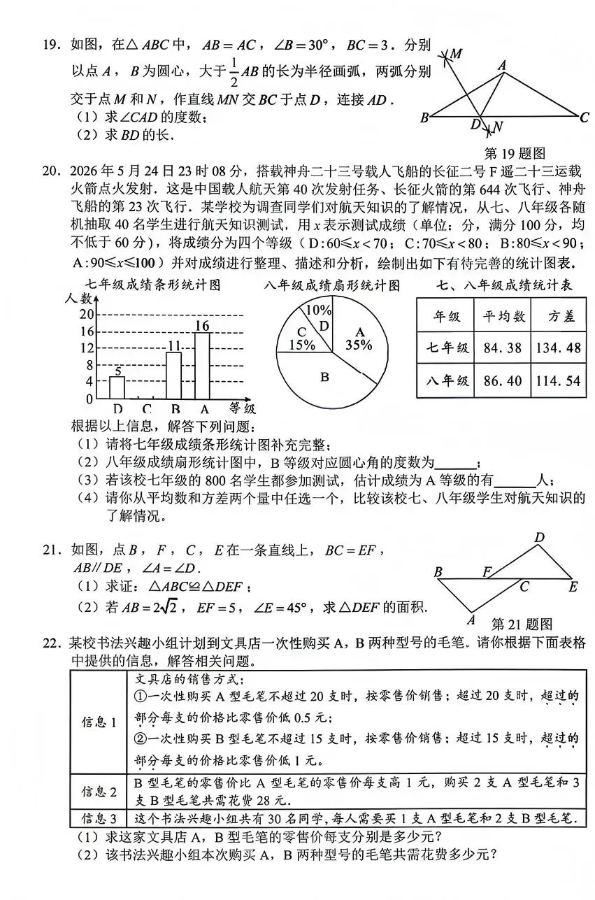 2026长沙中考数学:试卷、答案扫码领(难度分析+备考方向)-第7张图片-四季读书网 2026长沙中考数学:试卷、答案扫码领(难度分析+备考方向)-第7张图片-四季读书网