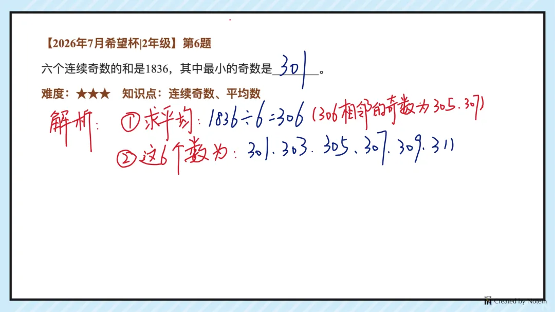 26.7二年级希望杯真题手写版解析来啦!成绩查询通道开放!-第8张图片-四季读书网