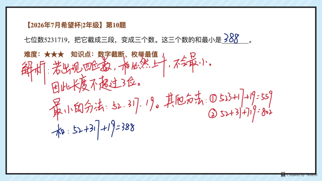 26.7二年级希望杯真题手写版解析来啦!成绩查询通道开放!-第12张图片-四季读书网