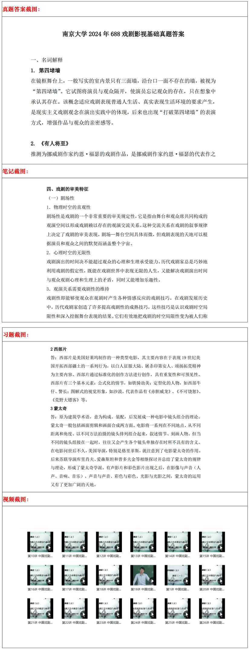 南京大学2027考研真题资料 | 南京大学剧场与影像学考研615文学838语言及论文写作答案笔记题库|持续更新中……-第12张图片-四季读书网