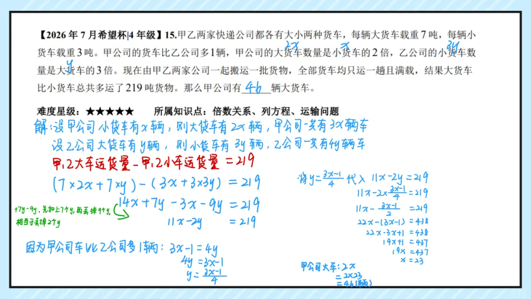 26.7四年级希望杯真题手写版解析来啦!成绩查询通道开放!-第17张图片-四季读书网 26.7四年级希望杯真题手写版解析来啦!成绩查询通道开放!-第17张图片-四季读书网